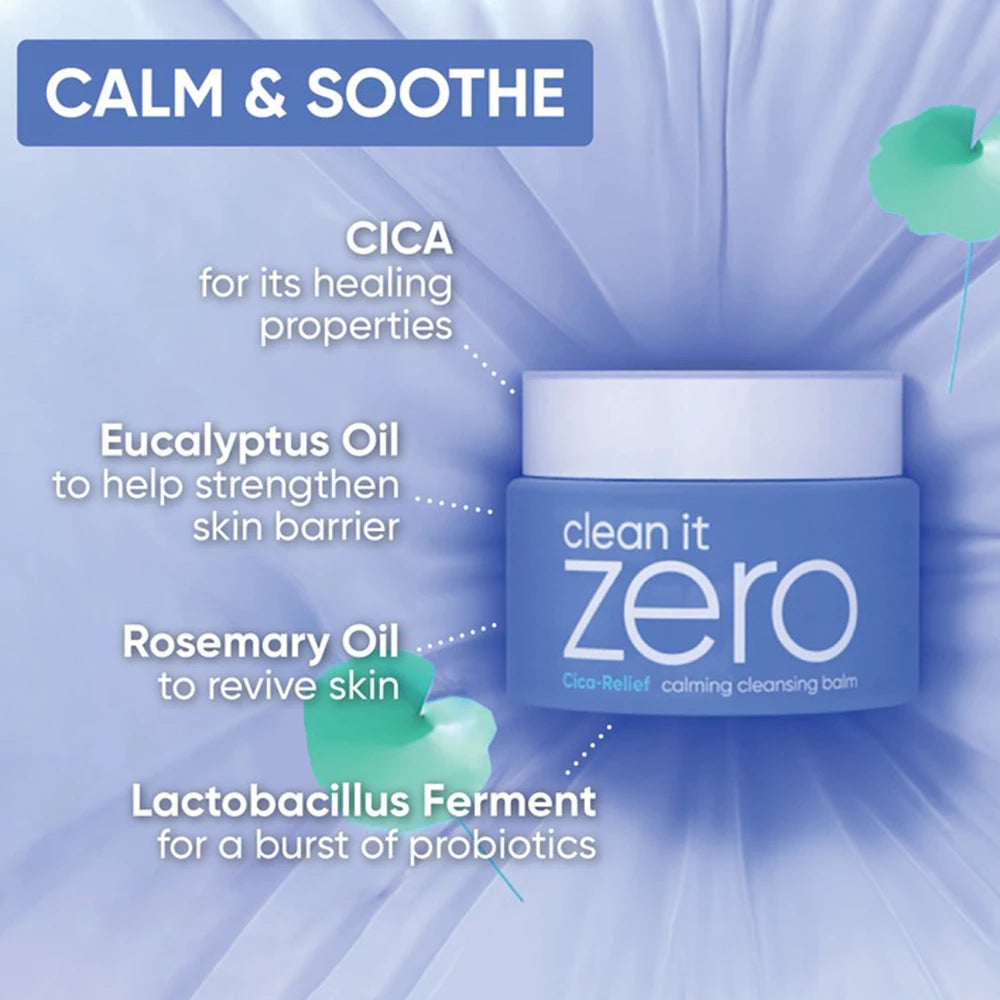 BANILA CO Clean it Zero Cleansing Balm Calming Set - Set mit Centella Asiatica und Madecassosid zur Tiefenreinigung und Stärkung der Hautbarriere - 100 ml