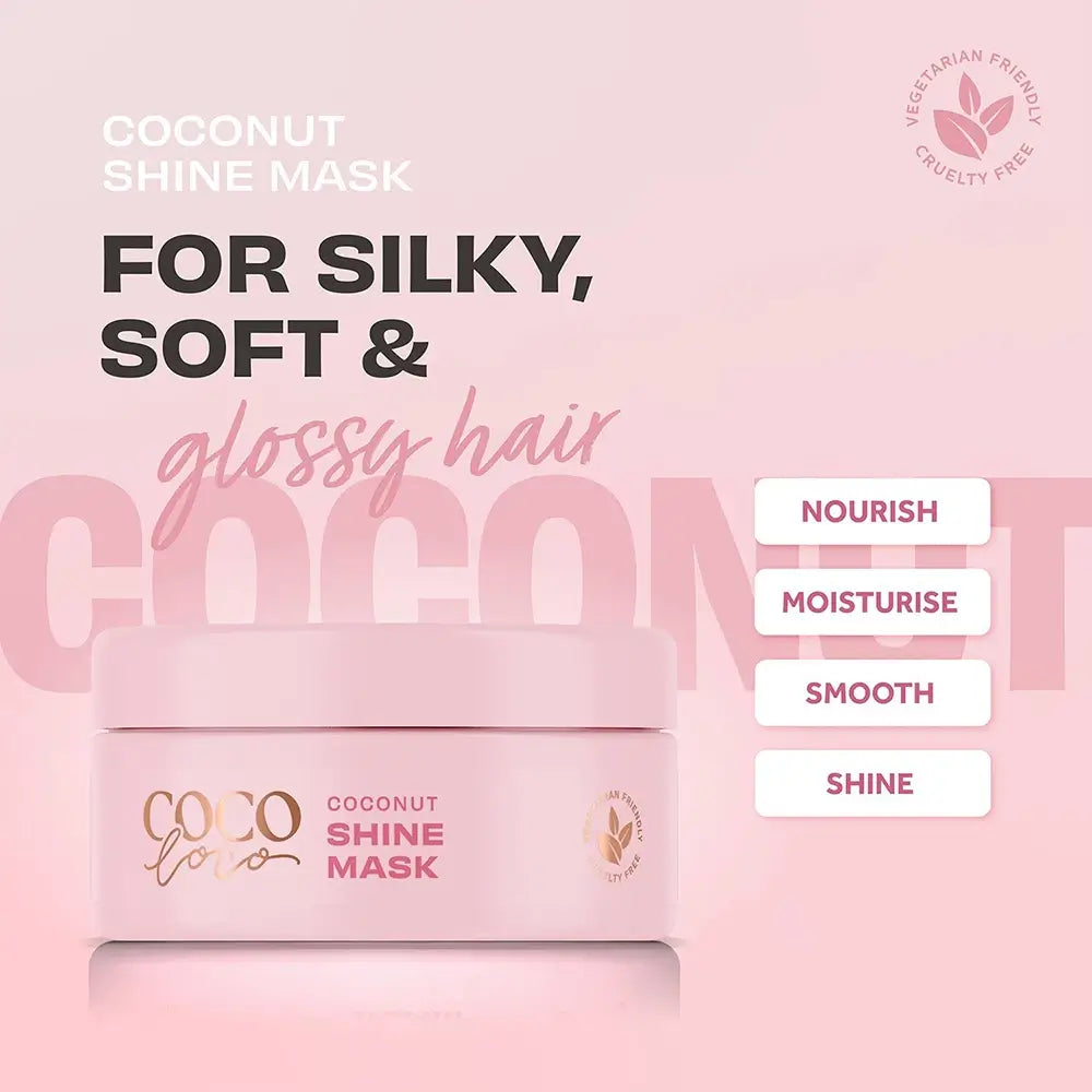 LEE STAFFORD Coco Loco Kokos Glanzmaske - Haarkur formuliert mit Kokosöl und Agavendessenz, die zur Revitalisierung von stumpfem und geschädigtem Haar beiträgt - 200 ml