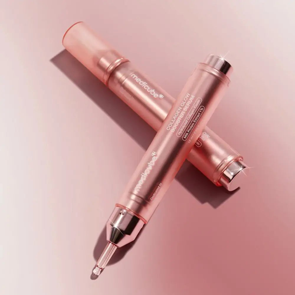 MEDICUBE Kollagen Glow Booster - Gesichtsserum mit hydrolysiertem Kollagen und Niacinamid, für Hautfeuchtigkeit und Komfort - 15 ml