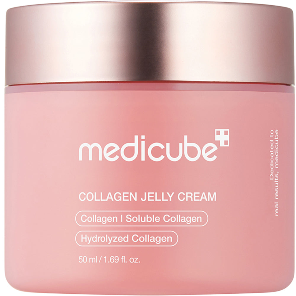 MEDICUBE Collagen Jelly Cream - Feuchtigkeitsspendende Gesichtscreme mit Niacinamid und Squalan zur Unterstützung der Hautfeuchtigkeit und der Hautbarriere - 50 ml