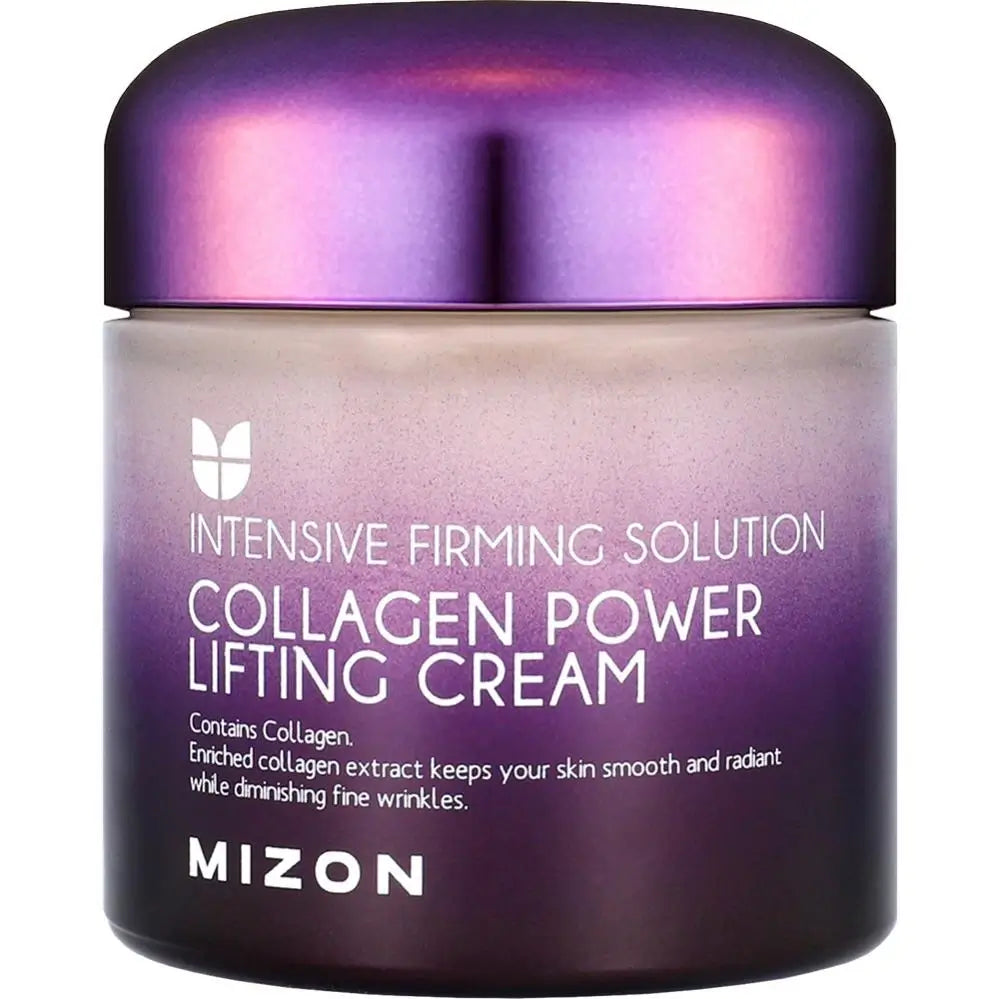 MIZON Collagen Power Lifting Cream - Gesichtscreme mit hydrolysiertem Kollagen und Hyaluronsäure zur Hautfeuchtigkeit und Glättung - 75 ml