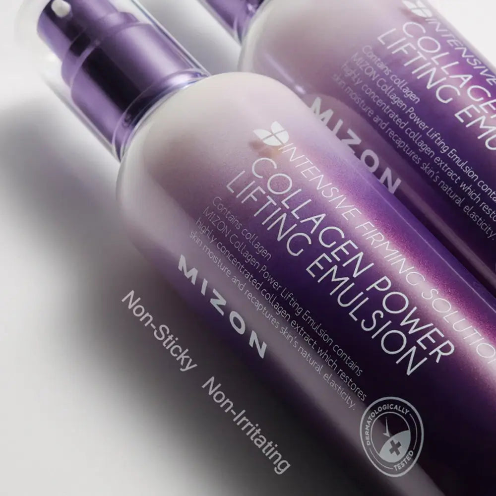 MIZON Collagen Power Lifting Emulsion - Gesichtsflüssigkeit mit marine Kollagen und Adenosin für Feuchtigkeit und Hautkomfort - 120 ml
