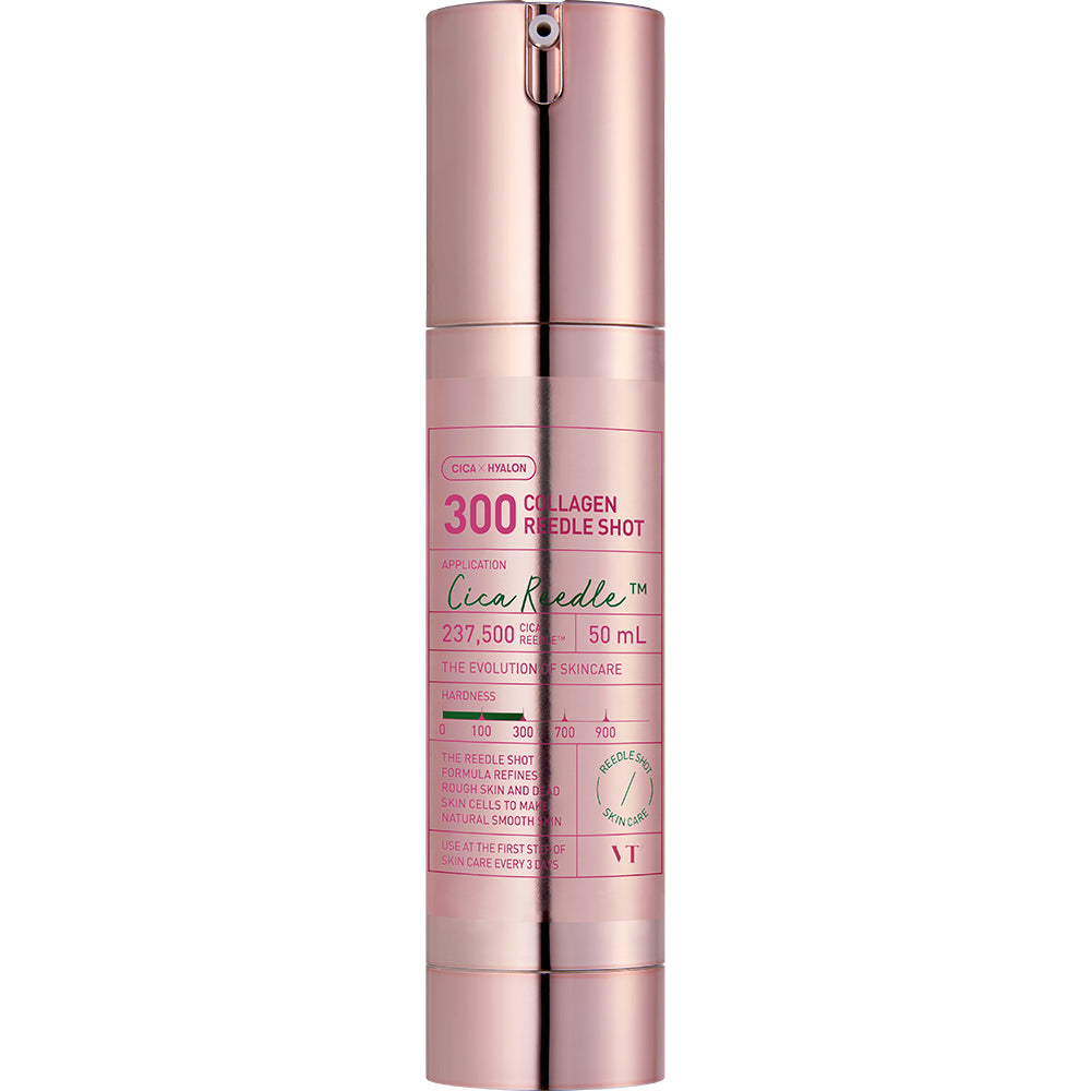 VT COSMETICS Collagen Reedle Shot 300 - Gesichtsserum mit hydrolysiertem Kollagen und Hyaluronsäure für Feuchtigkeit und Fülle - 50 ml