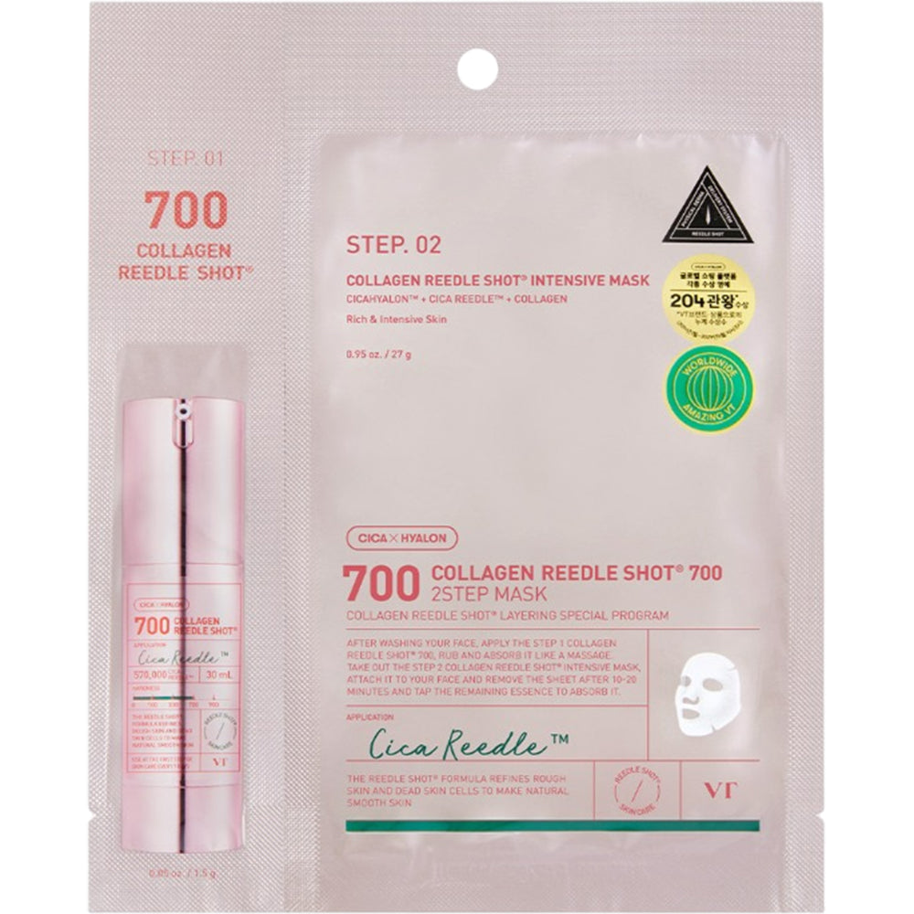VT COSMETICS Kollagen Reedle Shot 700 - 2-stufige Tuchmaske