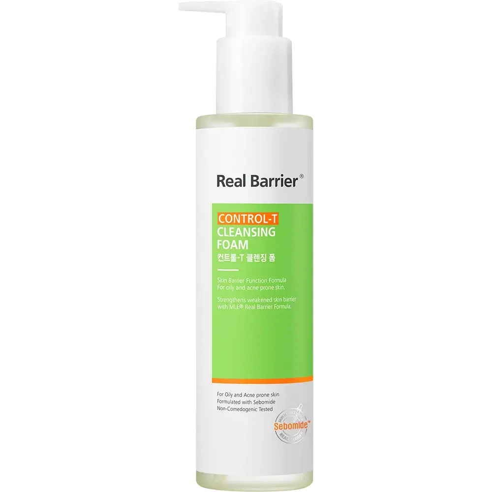 REAL BARRIER Control-T - Reinigungsschaum mit Teebaumblatt- und Heartleaf-Extrakt zur Regulierung von überschüssigem Talg und zur Stärkung der natürlichen Hautbarriere - 190 ml