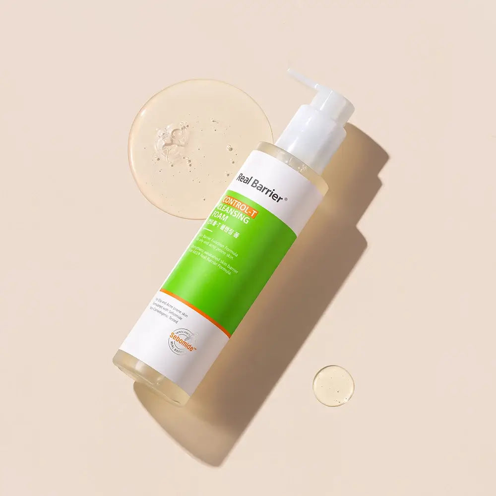 REAL BARRIER Control-T - Reinigungsschaum mit Teebaumblatt- und Heartleaf-Extrakt zur Regulierung von überschüssigem Talg und zur Stärkung der natürlichen Hautbarriere - 190 ml