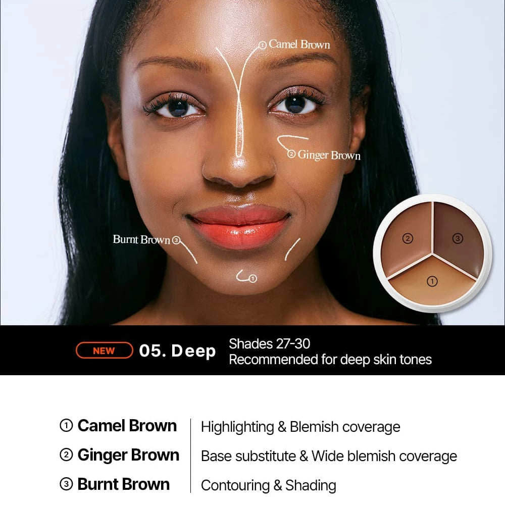 TFIT Cover Up Pro Concealer - Abdeckstift für dunkle Hauttöne, formuliert mit Hyaluronsäure und Ceramiden - 15 g - 05 Deep