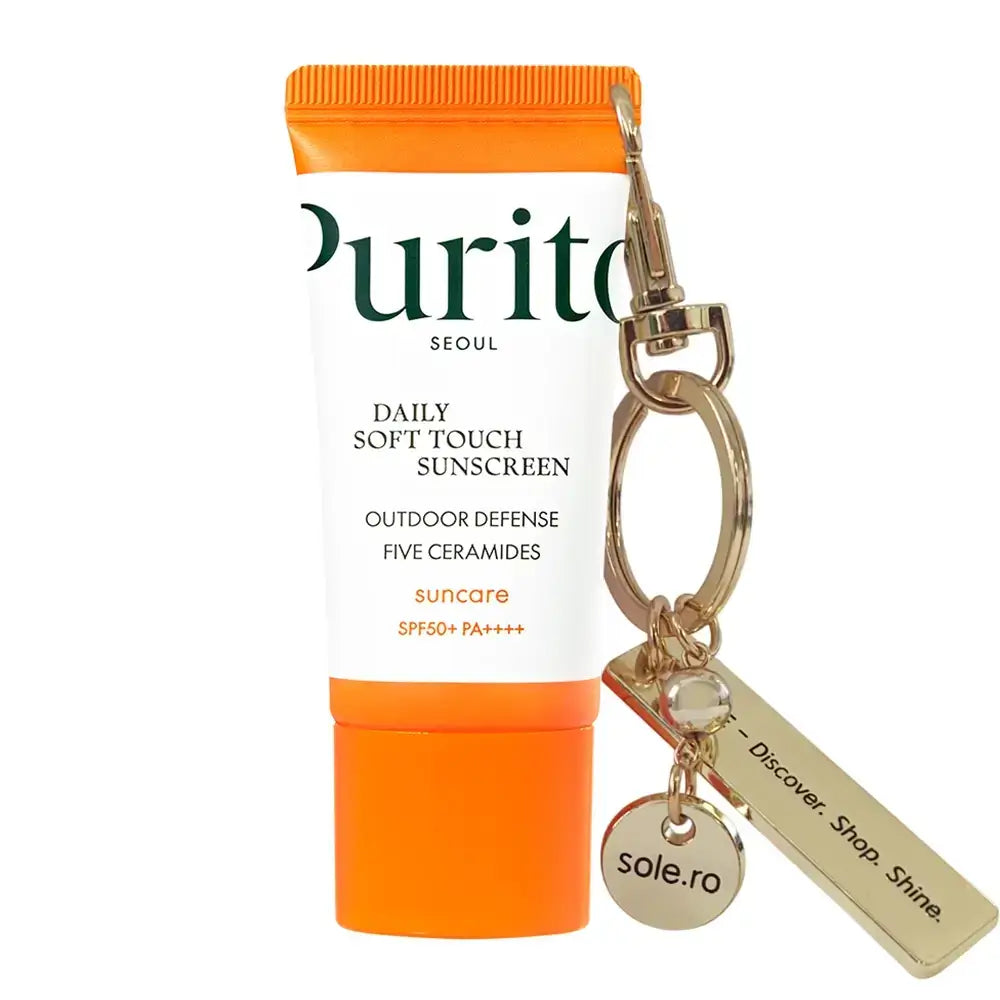 PURITO Daily Soft Touch Sonnenschutzcreme LSF 50+ Mini - Mattierender UV-Schutz und intensive Feuchtigkeitspflege, 15 ml