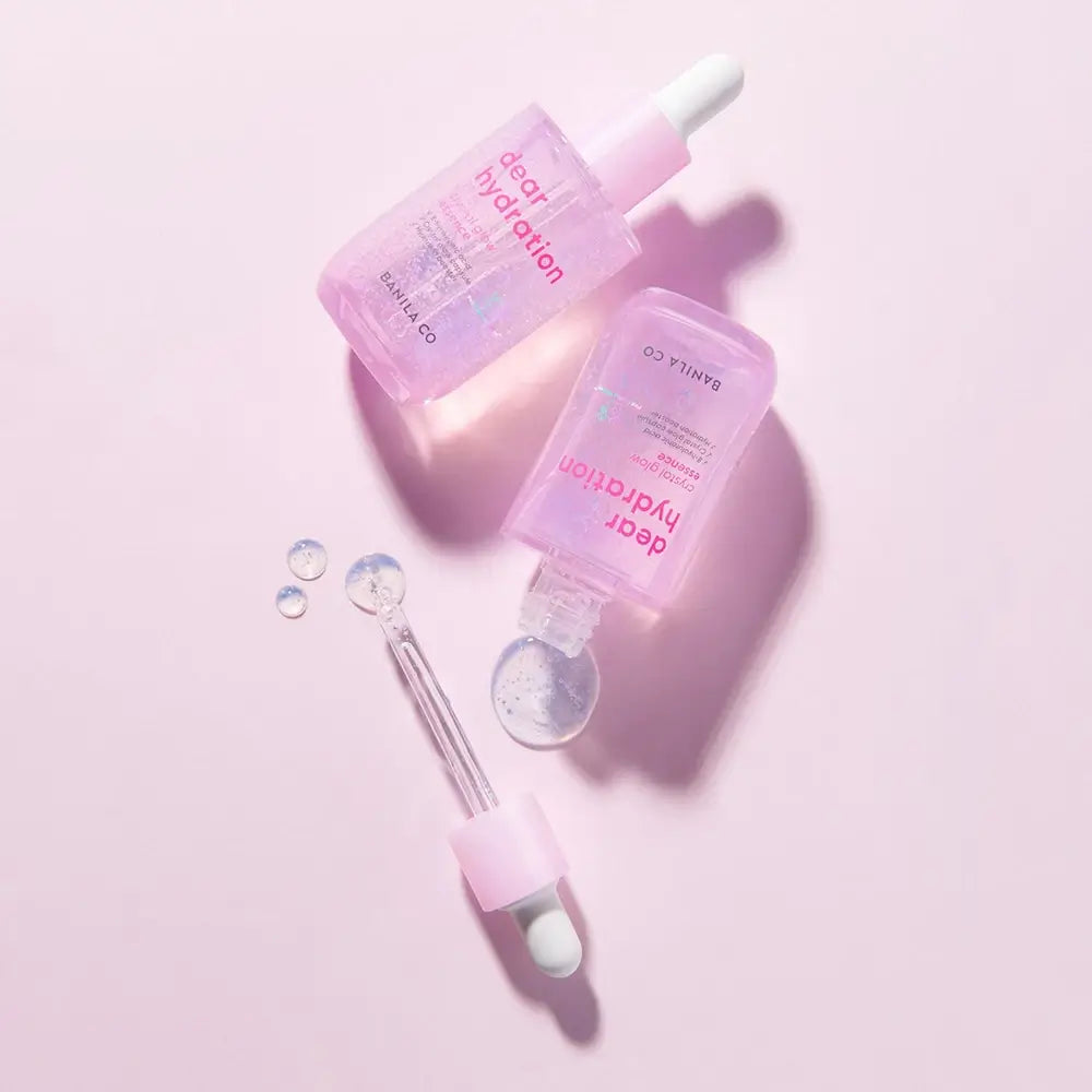 BANILA CO Dear Hydration Crystal Glow Essence - Serum mit Hyaluronsäure und rosa Kaktuswasser zur Hydratation der Haut - 50 ml