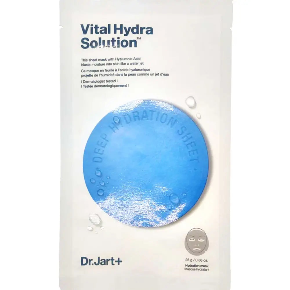 DR.JART+ Dermask Vital Hydra Solution Maske - Intensive Feuchtigkeit und Elastizität mit Hyaluronsäure, 25 g