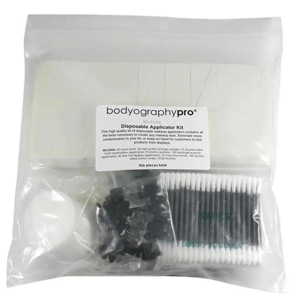 BODYOGRAPHY Disposible Applicator - set pentru machiaj cu betisoare de urechi si aplicatoare mascara - 436 pcs