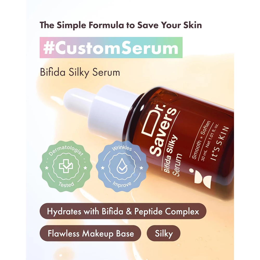 IT'S SKIN Dr. Savers Bifida Silky Serum - Gesichtsserum mit Bifida Ferment Lysat und Hyaluronsäure zur Hautfeuchtigkeit und Hautkomfort - 30 ml