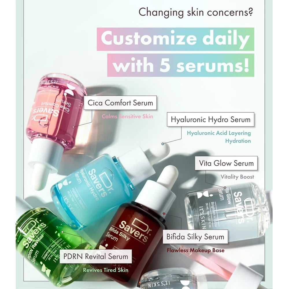 IT'S SKIN Dr. Savers Hyaluronic Serum - Gesichtsserum mit Hyaluronsäure und Panthenol für Feuchtigkeit und Hautkomfort - 30 ml