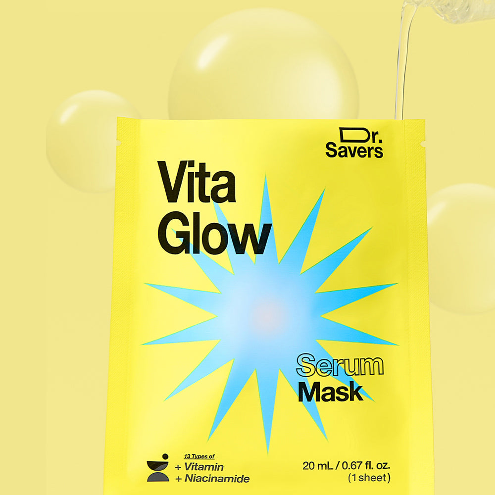 Dr. Savers Vita Glow Maskenblatt Gesichtsmaske 18 ml