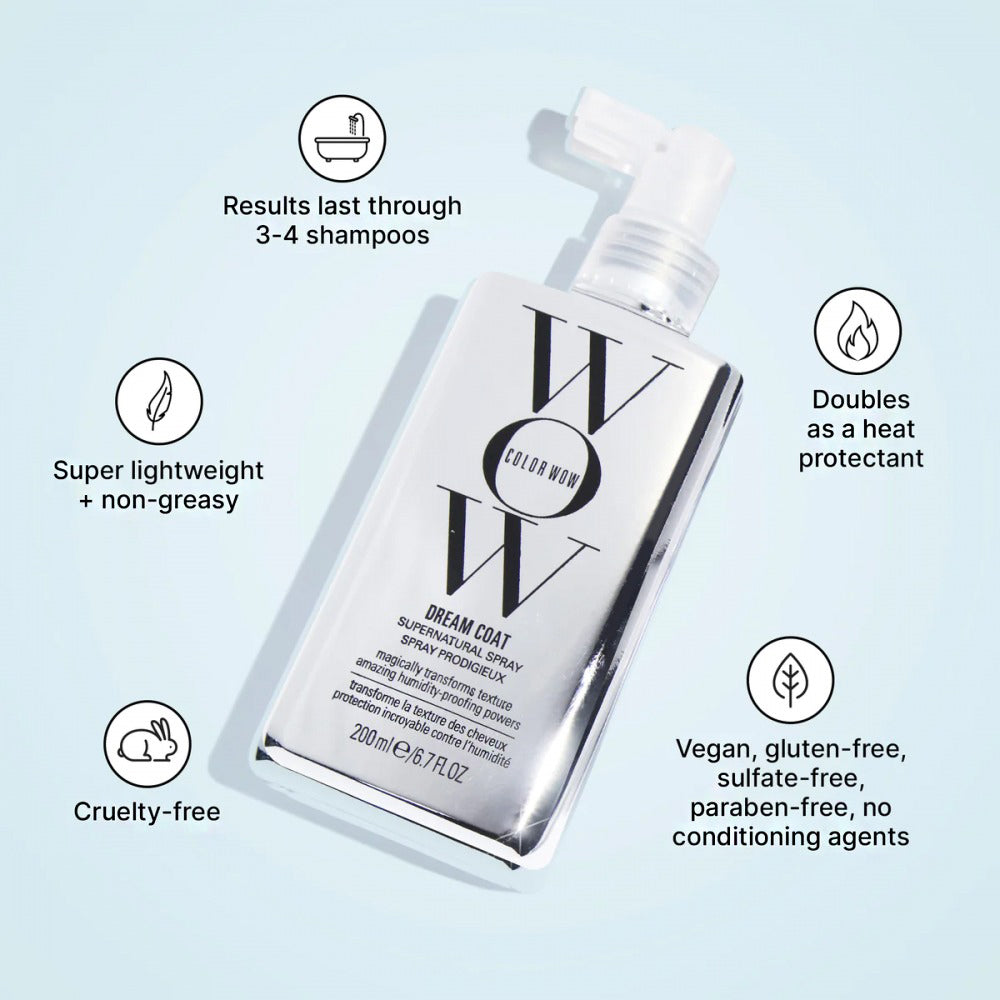 COLOR WOW Dream Coat Supernatural Haarspray - Feuchtigkeit und Hitzeschutz, 200 ml