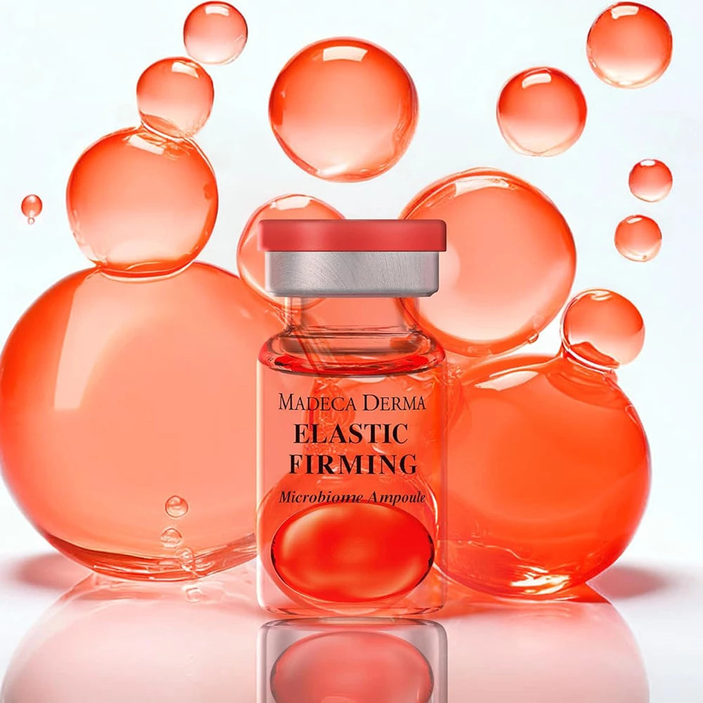 MADECA DERMA Elastic Firming Microbiome Ampoule - Gesichtsserum formuliert mit Niacinamid und Beta-Glucan, das zur Hautfeuchtigkeit und zum Hautkomfort beiträgt - 7 ml x 5 Stück