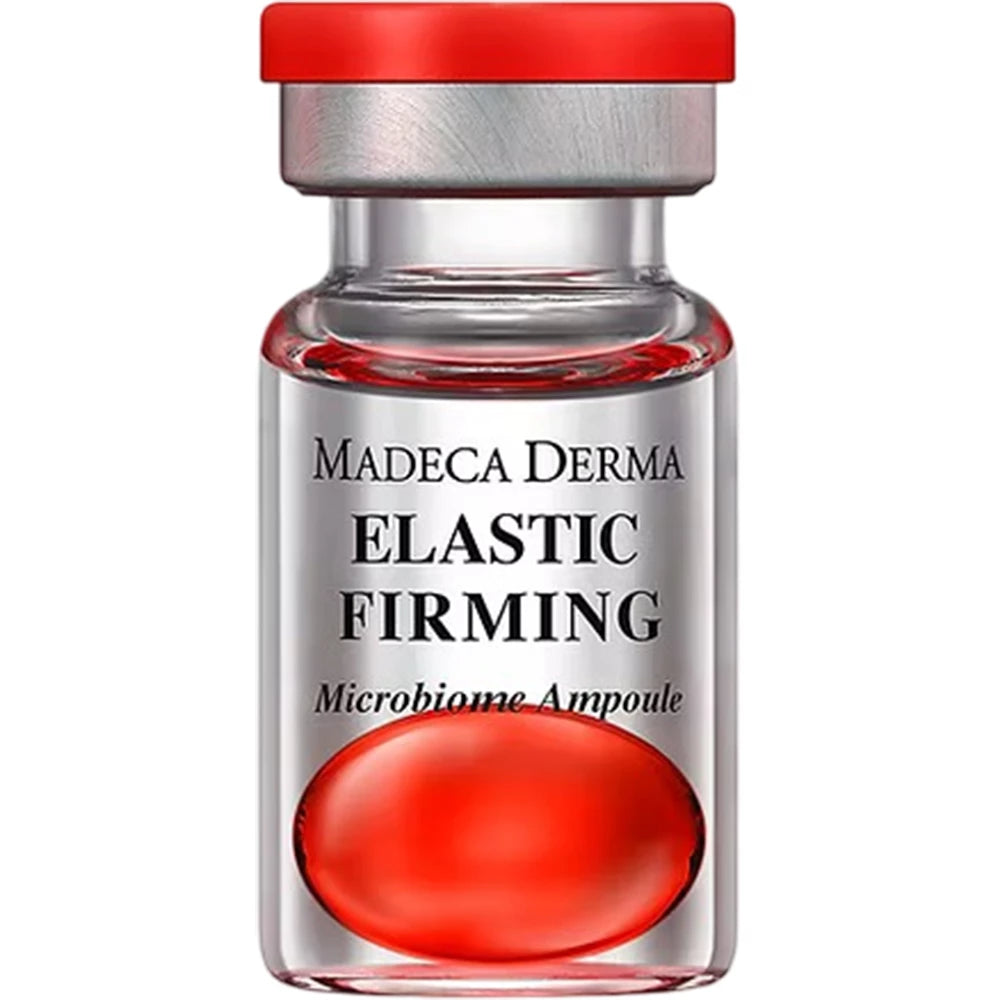 MADECA DERMA Elastic Firming Microbiome Ampoule - Gesichtsserum formuliert mit Niacinamid und Beta-Glucan, das zur Hautfeuchtigkeit und zum Hautkomfort beiträgt - 7 ml x 5 Stück