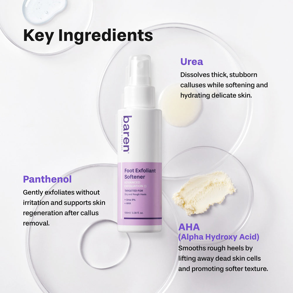 BAREN Foot Exfoliant Softener, 100 ml