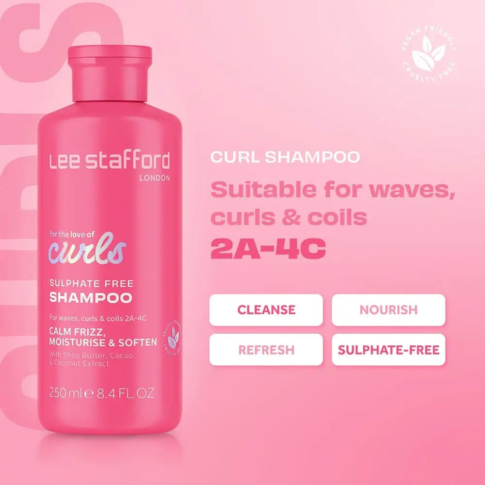 LEE STAFFORD Für Die Liebe Zu Locken Shampoo - Shampoo mit Sheabutter und Kokosnusswasser zur Reinigung und Feuchtigkeitspflege - 250 ml
