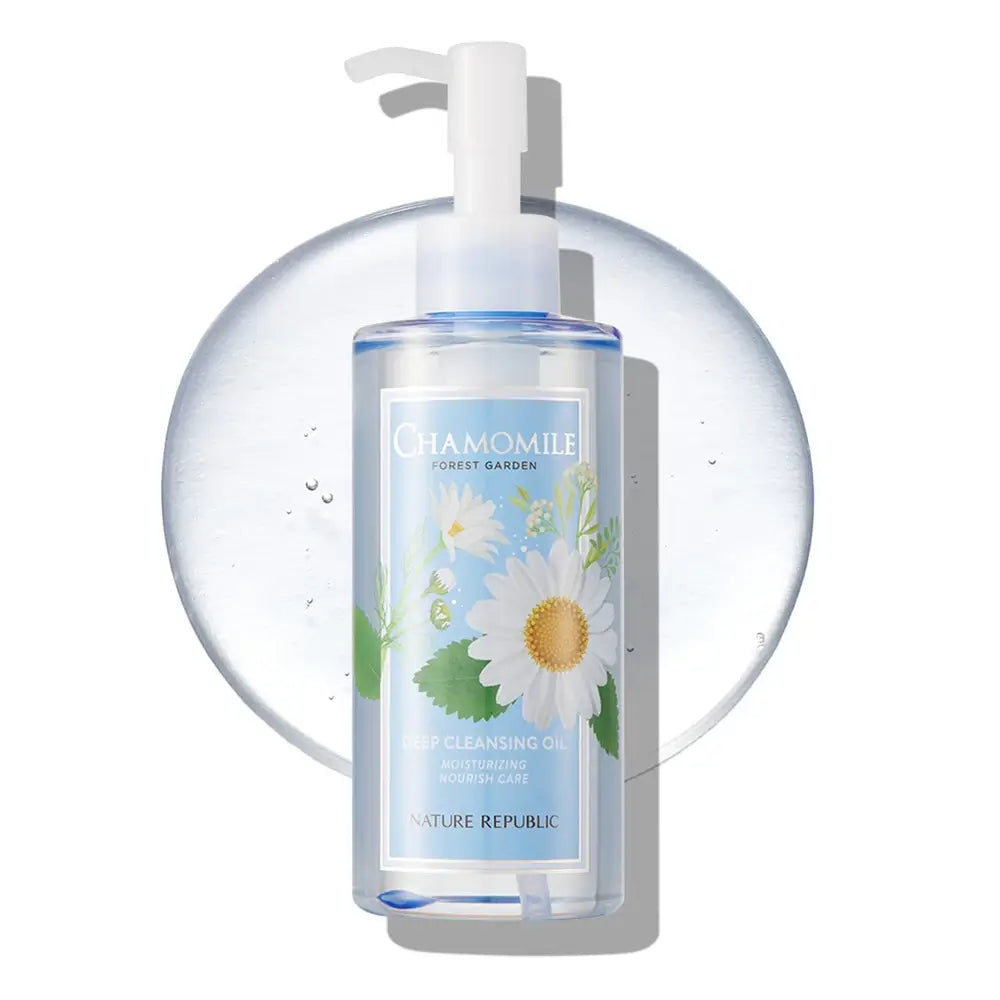 NATURE REPUBLIC Forest Garden Kamille - Reinigungsöl formuliert mit Kamillenextrakt und natürlichen Ölen, das hilft, Make-up, Unreinheiten und überschüssigen Talg zu entfernen und den Hautkomfort zu erhalten - 200 ml