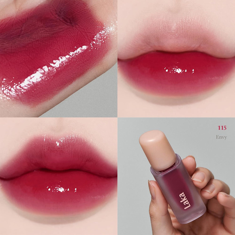 LAKA Fruity Glam Tint - nuantator pentru buze formulat cu suc de fructe si vitamine, care contribuie la hidratarea buzelor si la metinerea aspectului lucios - 4.5 gr - 115 Envy