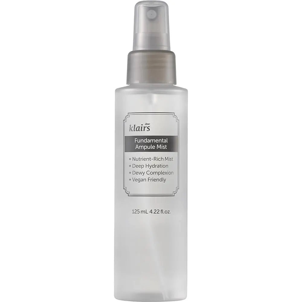 Dear Klairs Fundamentales Feuchtigkeitsspray für das Gesicht ohne Duftstoffe - Beruhigung und Feuchtigkeit mit grünem Tee, 125 ml