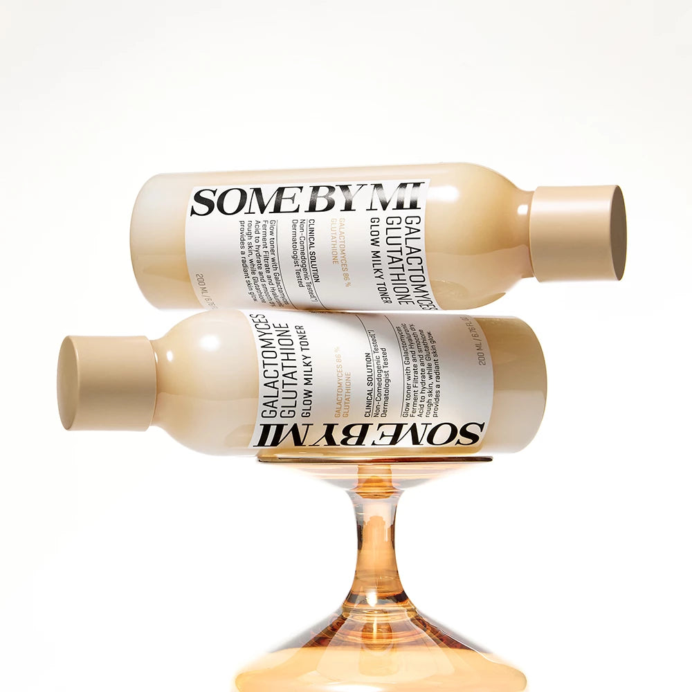 SOME BY MI Galactomyces Glutathione Glow Milky - Gesichts-Toner mit Galactomyces-Filtrat und Niacinamid, für mehr Ausstrahlung und einen gleichmäßigeren Hautton - 200 ml