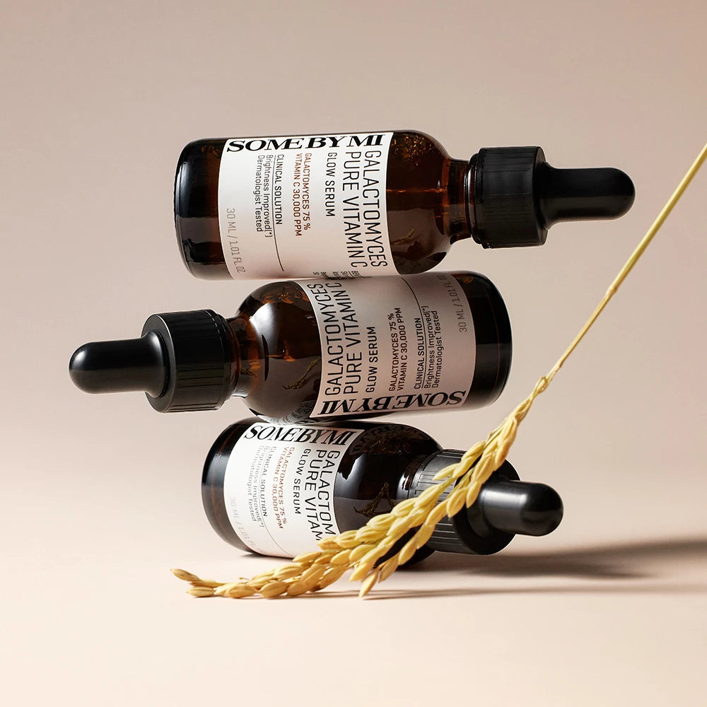 SOME BY MI Galactomyces Pure Vitamin C Glow Serum - Serum mit fermentierten Galactomyces und reinem Vitamin C für einen ebenmäßigen und strahlenden Teint - 30 ml