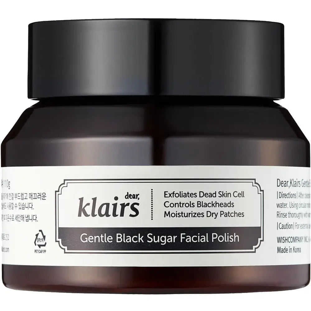 Dear Klairs Gentle Black Sugar Exfoliant facial - Curatare pori si hidratare profunda, 110g