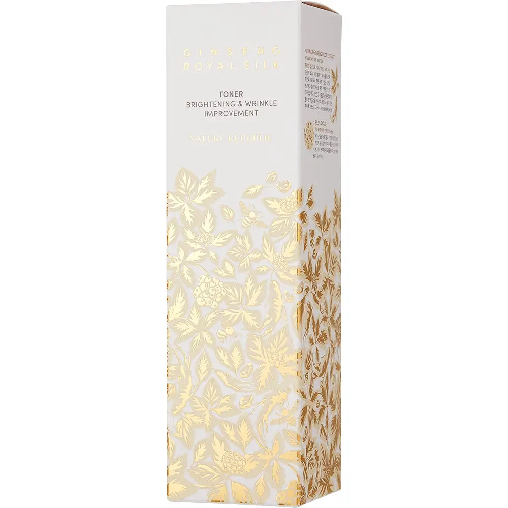NATURE REPUBLIC Ginseng Royal Silk Toner Feuchtigkeitsspendendes Gesichtswasser – Intensive Feuchtigkeit und Anti-Falten-Wirkung mit Ginseng und Gold, 130 ml