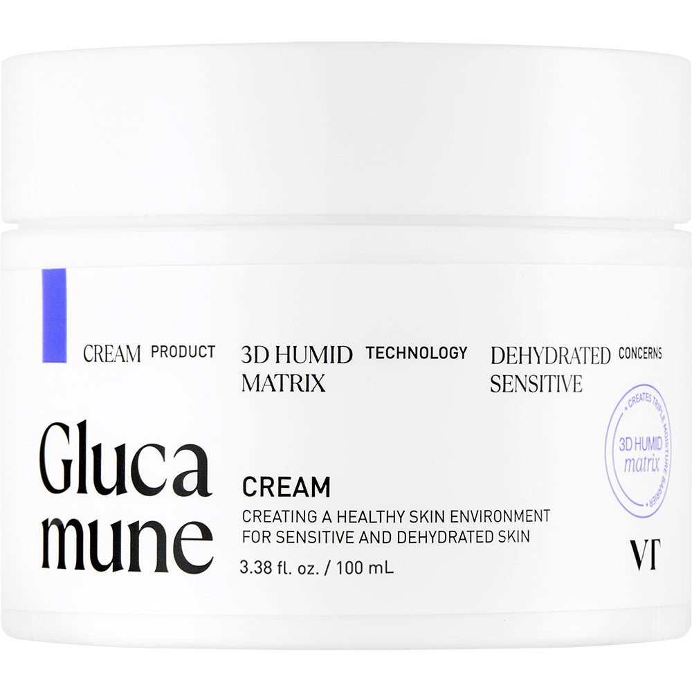 VT COSMETICS Glucamune Creme - Gesichtscreme mit Glucamune und Panthenol zur Hydratation und Stärkung der Hautbarriere - 100 ml