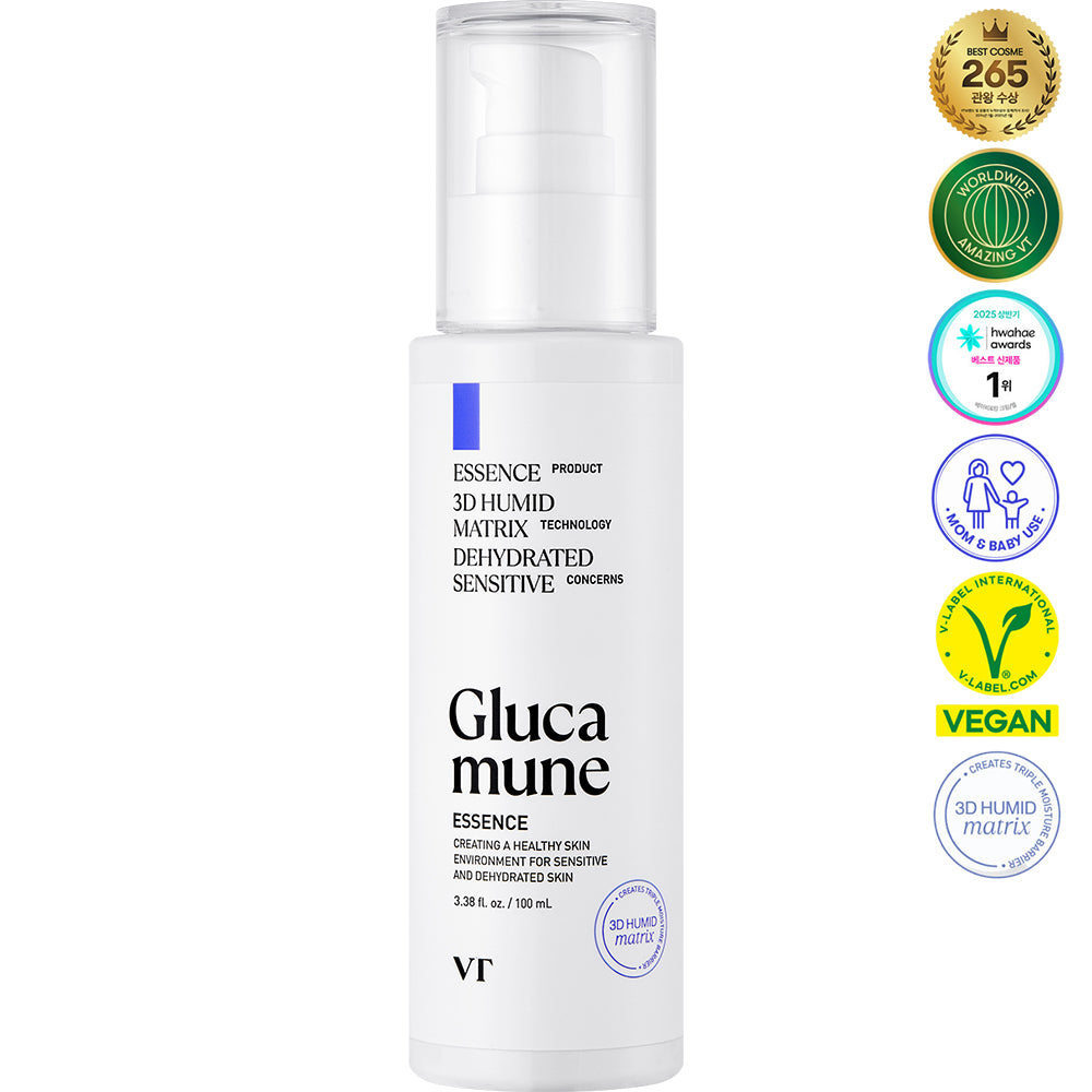 VT COSMETICS Glucamune Essence - Essenz mit Panthenol und Allantoin zur Hautfeuchtigkeit und Hautkomfort - 100 ml