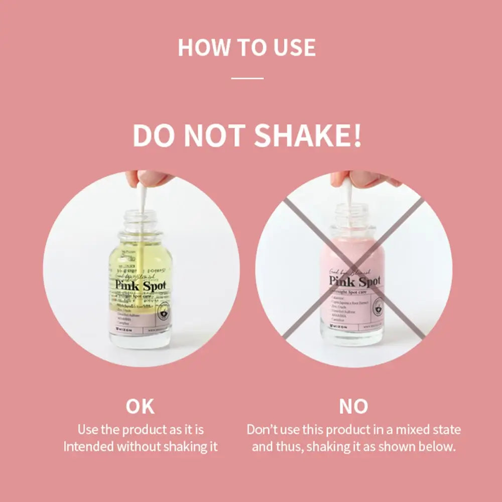 MIZON Good Bye Blemish Pink Spot - Gesichtsserum mit AHA- und Salicylsäure (BHA) zur Behandlung von Hautunreinheiten und zur Beruhigung akneanfälliger Haut - 19 ml