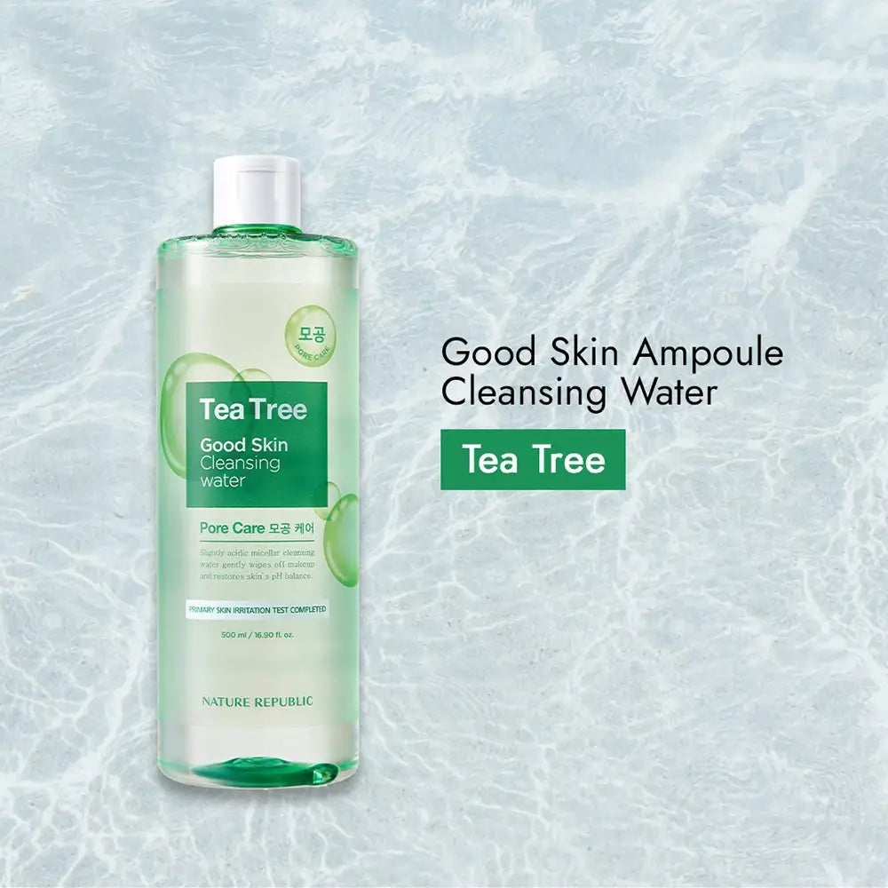 NATURE REPUBLIC Good Skin Tea Tree Ampoule Cleansing Water - 500 ml
