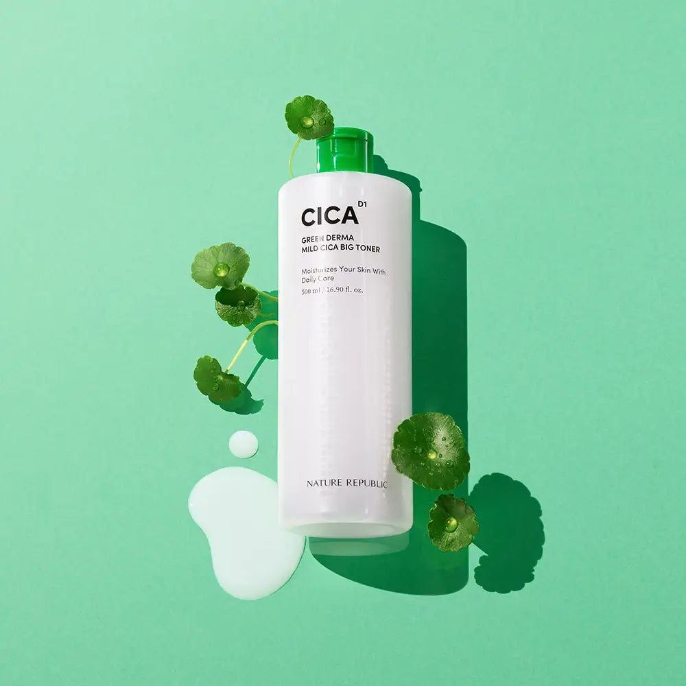 NATURE REPUBLIC Green Derma Beruhigendes Gesichtswasser - Intensive Feuchtigkeit und Reparatur für empfindliche Haut
