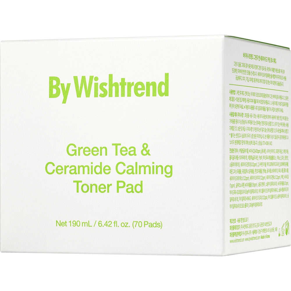 Grüner Tee und Ceramid beruhigendes Toner-Pad 190 ml