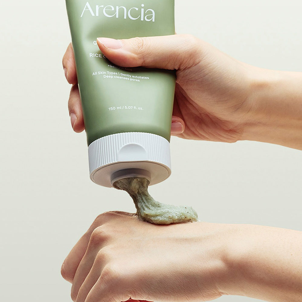ARENCIA Grüner Tee + LHA Tiefenreinigender Reis-Gesichtsreiniger, 150 g