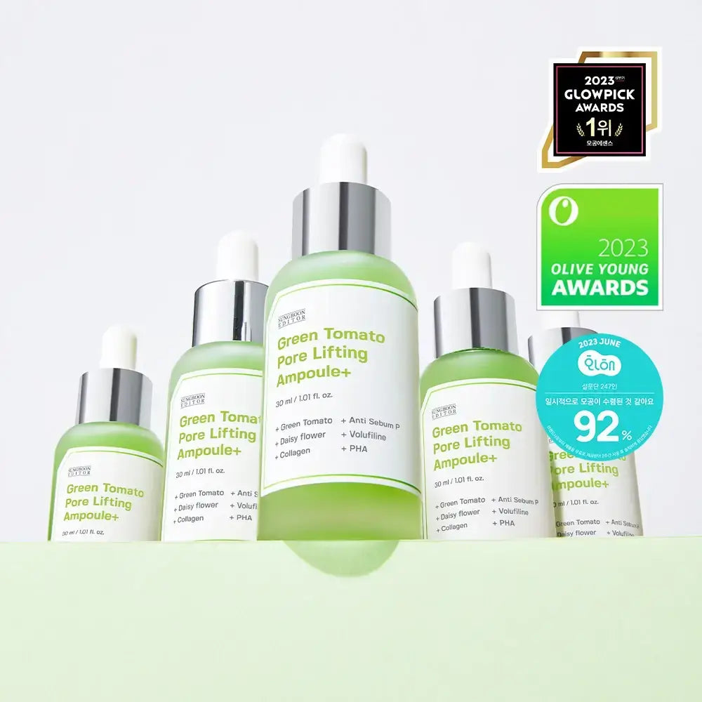 SUNGBOON EDITOR Green Tomato Serum für Gesicht - Pore Lifting - Festigkeit, Mattierung und Porenverkleinerung, 30 ml