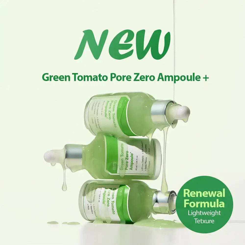 SUNGBOON EDITOR Green Tomato Pore Zero Ampoule Serum - Porenminimierung und Feuchtigkeitspflege, 40 ml