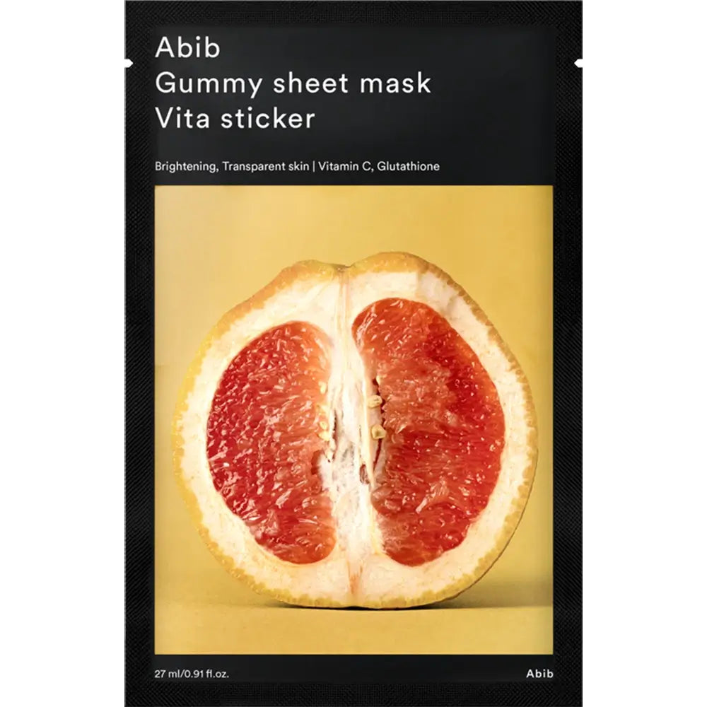 Abib Gummy Sheet Mask Vita Sticker - Helligkeit und intensive Feuchtigkeit, 27 ml
