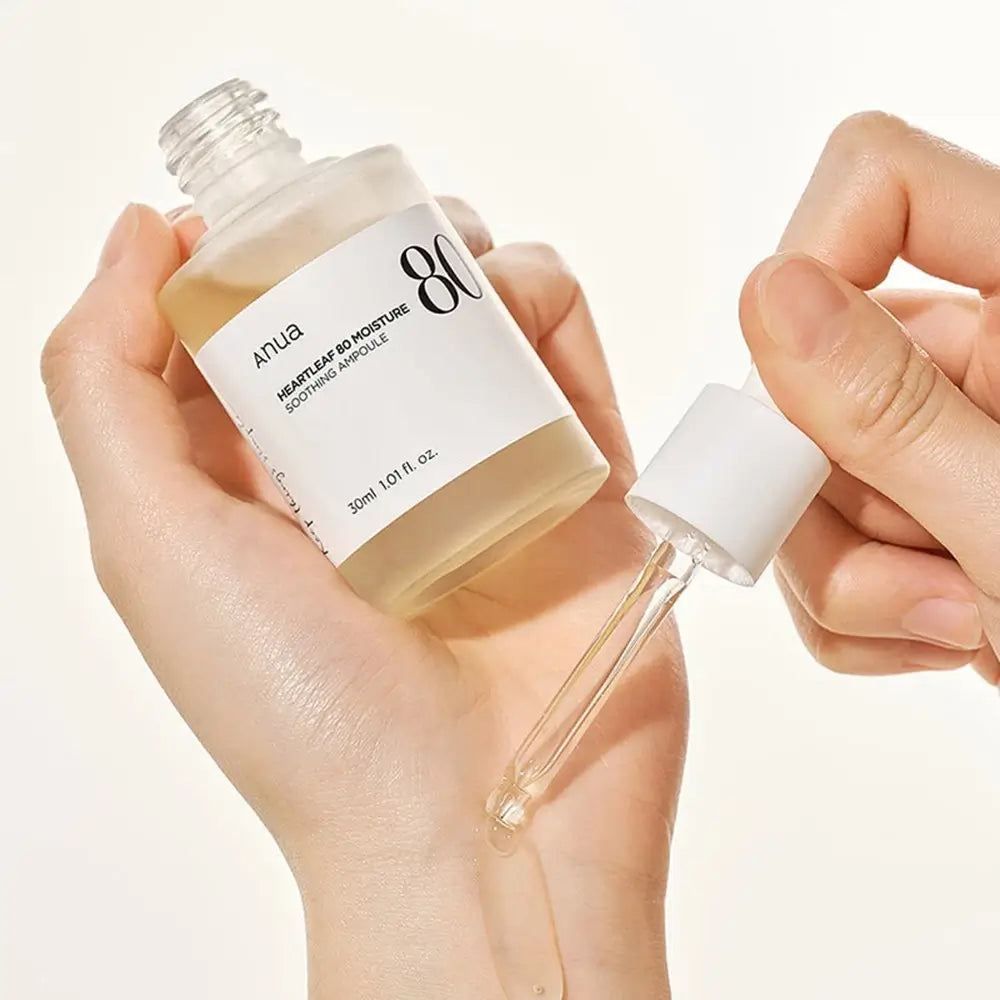 ANUA Heartleaf 80% Beruhigendes Gesichtsserum - Intensive Feuchtigkeit und Glas-Haut-Effekt, 30 ml