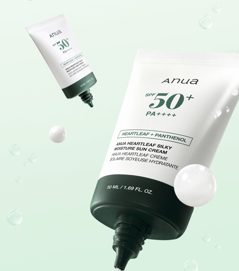 ANUA Heartleaf Seidige Feuchtigkeits-Sonnencreme SPF50+ PA++++, 50 ml