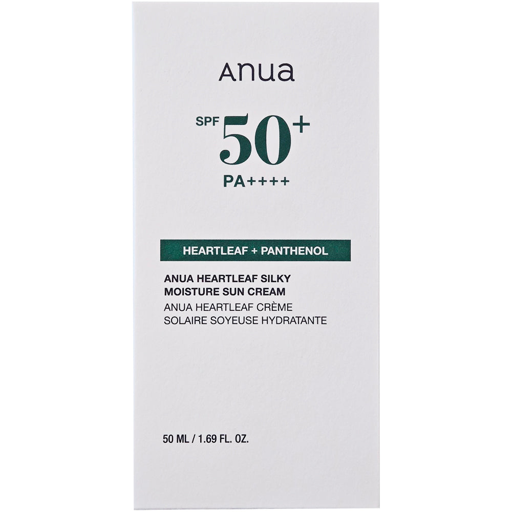 ANUA Heartleaf Seidige Feuchtigkeits-Sonnencreme SPF50+ PA++++, 50 ml