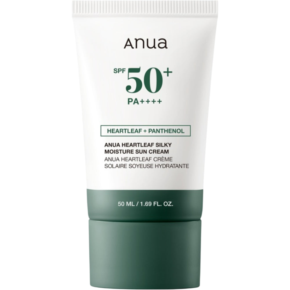 ANUA Heartleaf Seidige Feuchtigkeits-Sonnencreme SPF50+ PA++++, 50 ml