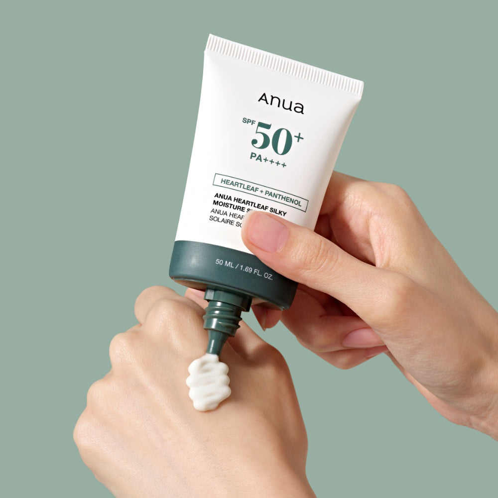 ANUA Heartleaf Seidige Feuchtigkeits-Sonnencreme SPF50+ PA++++, 50 ml