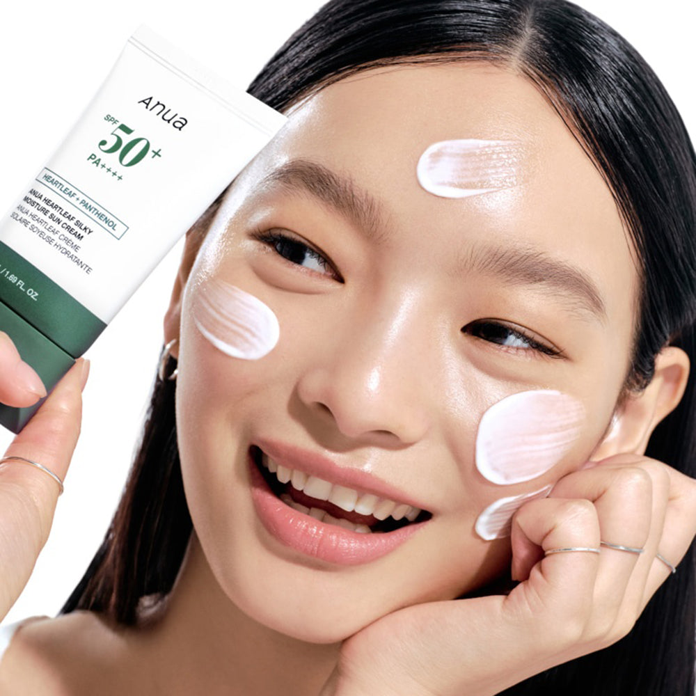 ANUA Heartleaf Seidige Feuchtigkeits-Sonnencreme SPF50+ PA++++, 50 ml