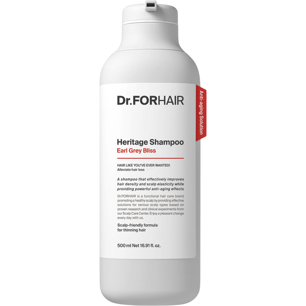 Dr. FORHAIR Heritage Shampoo Earl Grey Bliss - Shampoo mit Biotin und Salicylsäure zur Stärkung des Haares und zur Erhaltung einer sauberen Kopfhaut - 500 ml