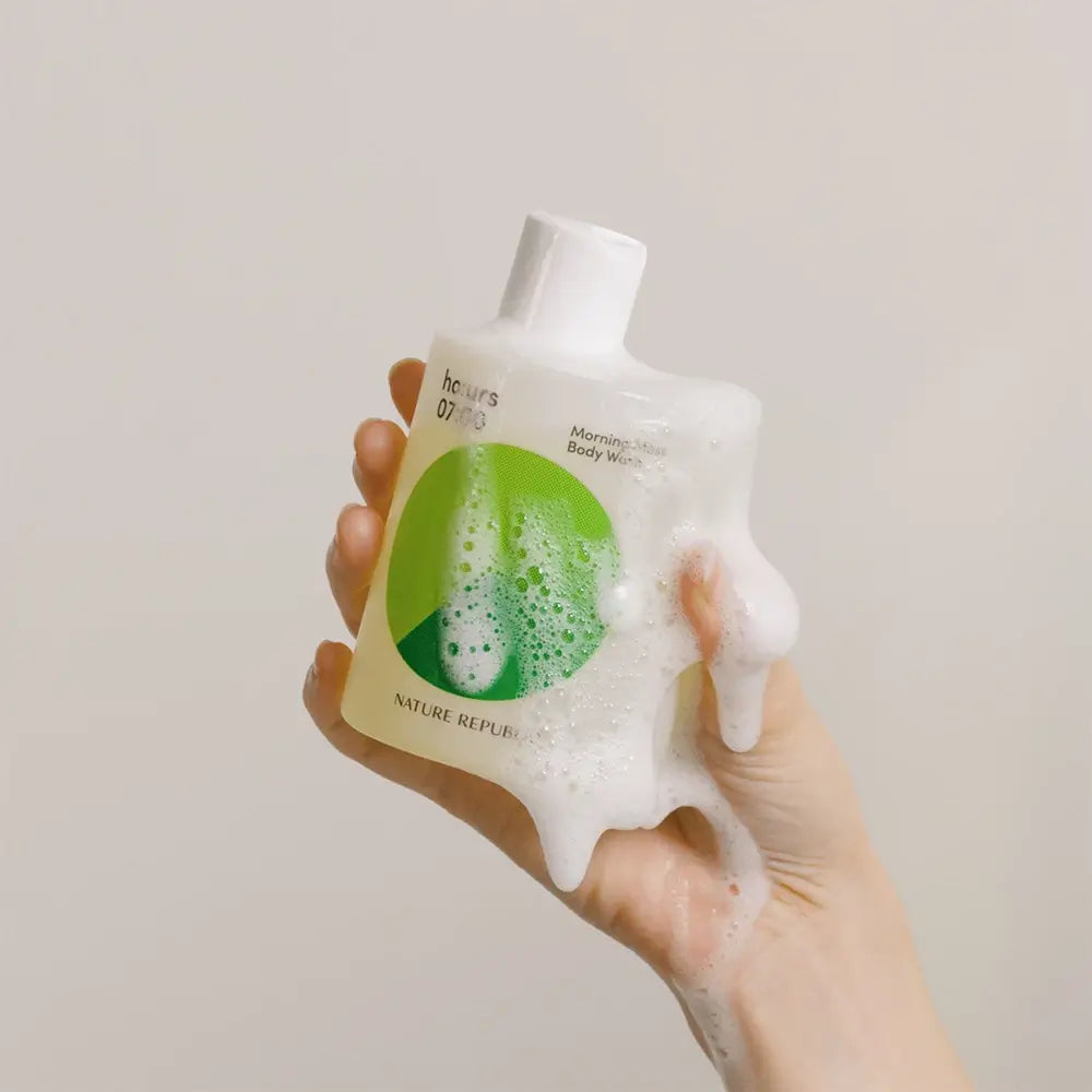 NATURE REPUBLIC ho:urs Gel de Dus Morning Moss - Feuchtigkeit und Erfrischung mit Vitaminen und Sheabutter, 300 ml