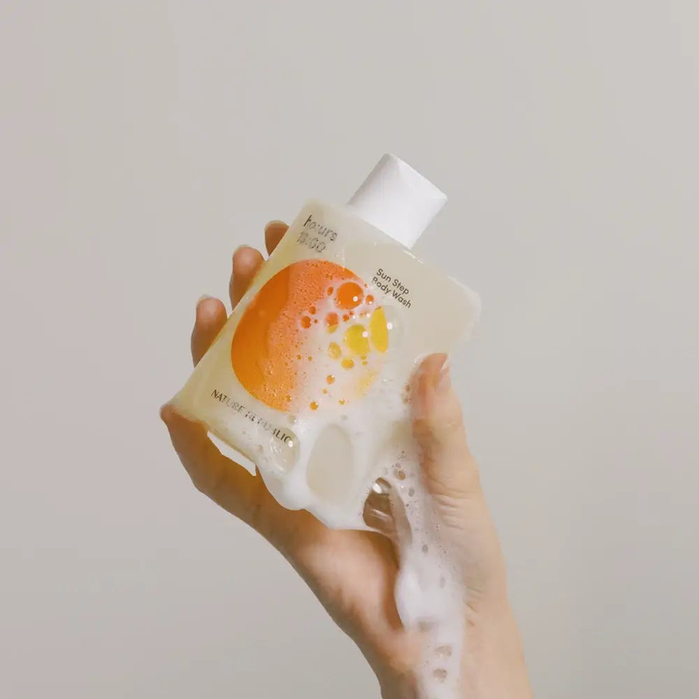 NATURE REPUBLIC ho:urs Gel de Dus Sun Step - Tiefe Feuchtigkeit und Erfrischung mit Vitaminen und Sheabutter, 300 ml