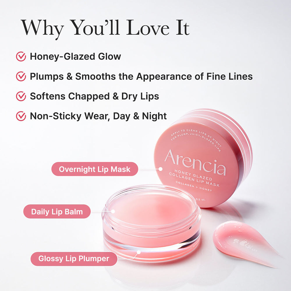 Honig-glasierte Kollagen-Lippenmaske Lippenbalsam